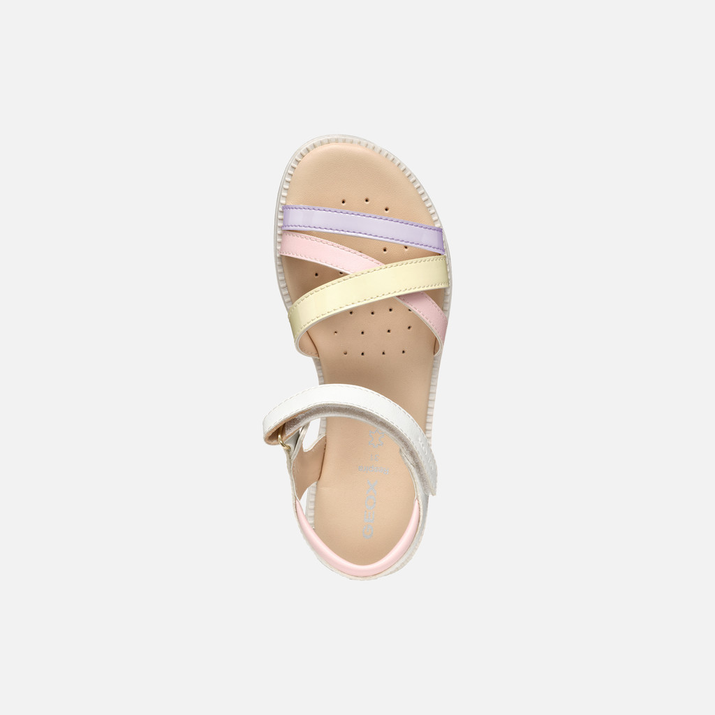 Offene Sandalen SANDAL KARLY M&Auml;DCHEN Wei&szlig;/Lila - image number 5 | GEOX