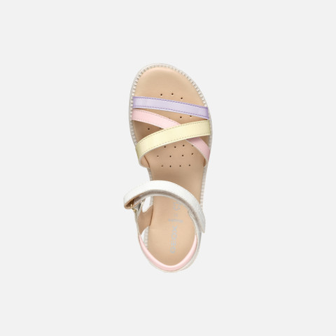 Offene Sandalen SANDAL KARLY M&Auml;DCHEN Wei&szlig;/Lila - image number 5 | GEOX