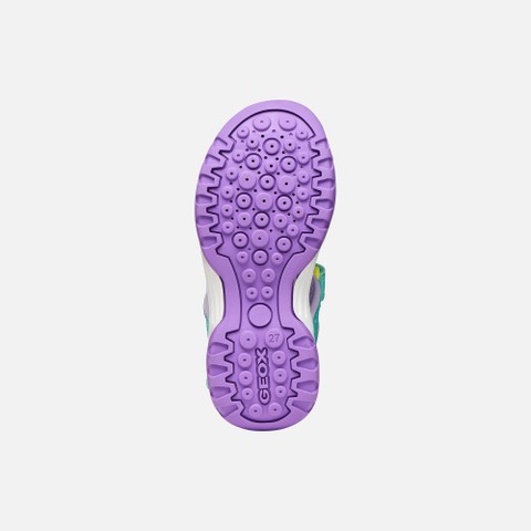 Sandals with straps BOREALIS   JUNIOR Sea Green/Lilac - image number 6 | GEOX
