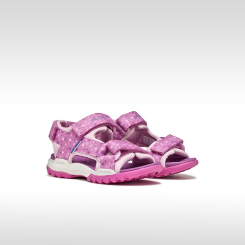 Sandales &agrave; scratch BOREALIS   JUNIOR Rose/Violet - image number 1 | GEOX