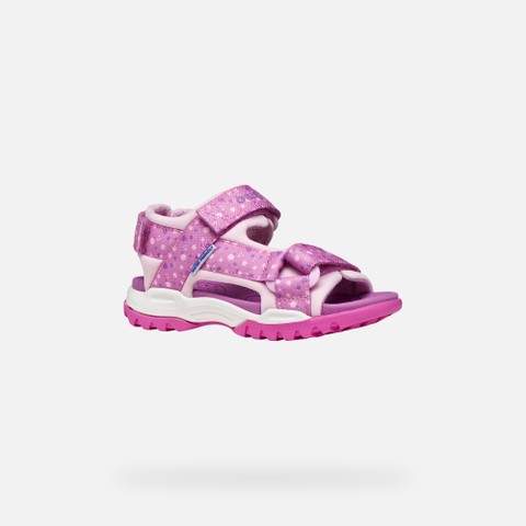 Sandals with straps BOREALIS   JUNIOR Pink/Purple - image number 2 | GEOX
