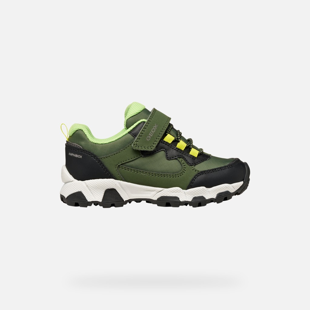 Waterproof trainers MAGNETAR ABX BOY Military/Green - image number 1 | GEOX