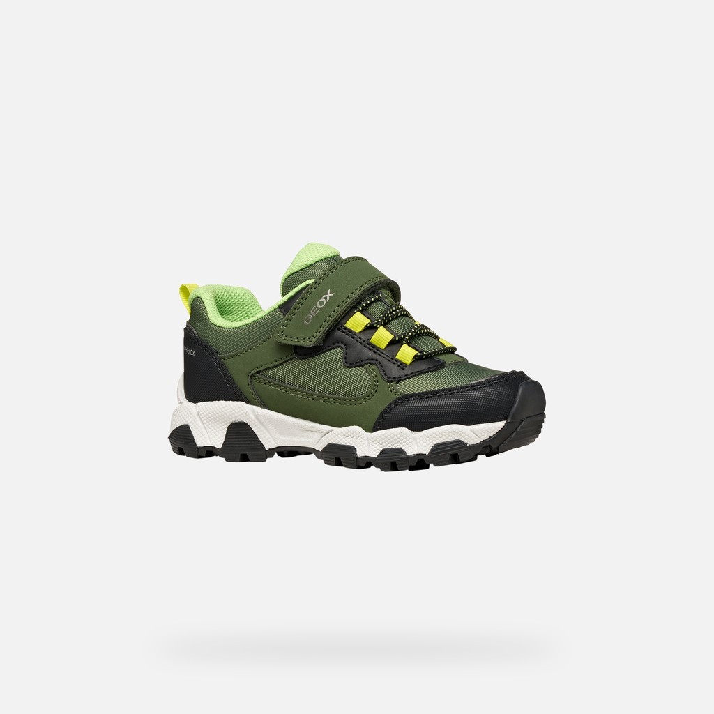 Waterproof trainers MAGNETAR ABX BOY Military/Green - image number 2 | GEOX