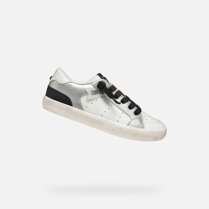 Low top sneakers GISLI GIRL White/Silver | GEOX