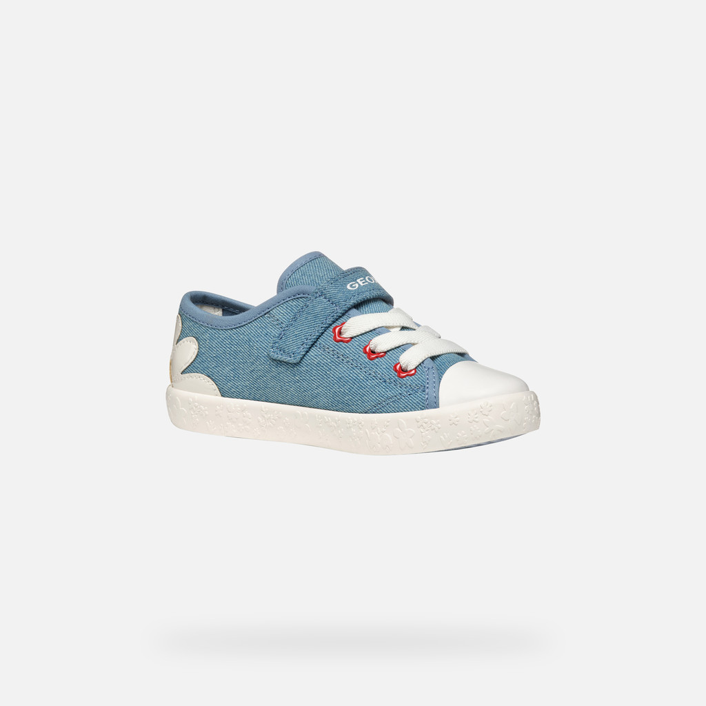 Chaussures Geox Gisli Girl C - Basket Pour Fille - Tige Synthétique, Semelle Caoutchouc - Lacets - Confort Respirant