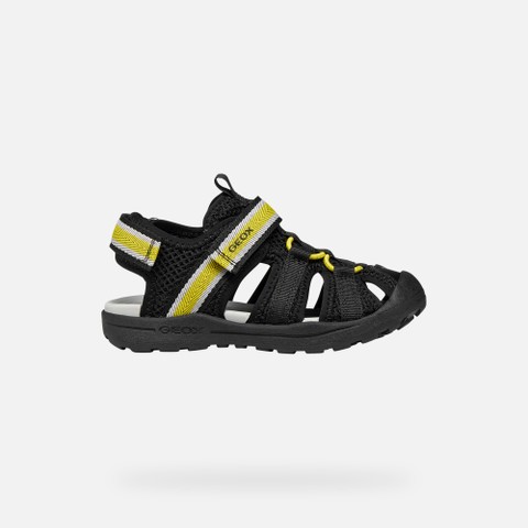 Closed toe sandals VANIETT BOY Black/Yellow - image number 1 | GEOX