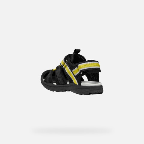 Closed toe sandals VANIETT BOY Black/Yellow - image number 3 | GEOX