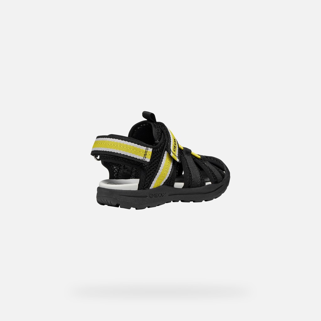 Closed toe sandals VANIETT BOY Black/Yellow - image number 4 | GEOX