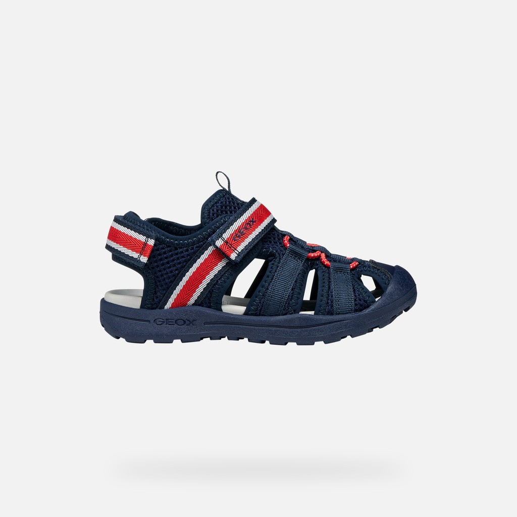 Closed toe sandals VANIETT BOY Navy/Red - image number 1 | GEOX