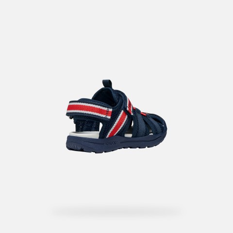 Closed toe sandals VANIETT BOY Navy/Red - image number 4 | GEOX