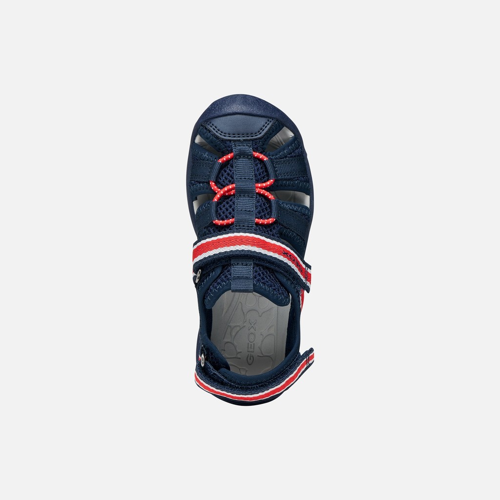 Closed toe sandals VANIETT BOY Navy/Red - image number 5 | GEOX