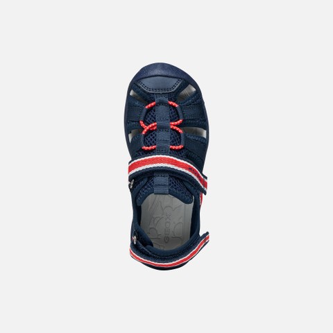 Closed toe sandals VANIETT BOY Navy/Red - image number 5 | GEOX