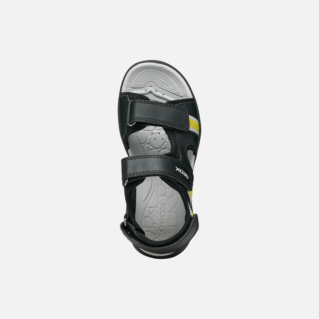 Sandals with straps VANIETT BOY Black/Yellow - image number 5 | GEOX