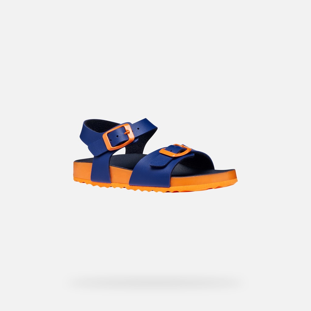 Open sandals GHITA JUNIOR Royal/Orange - image number 2 | GEOX