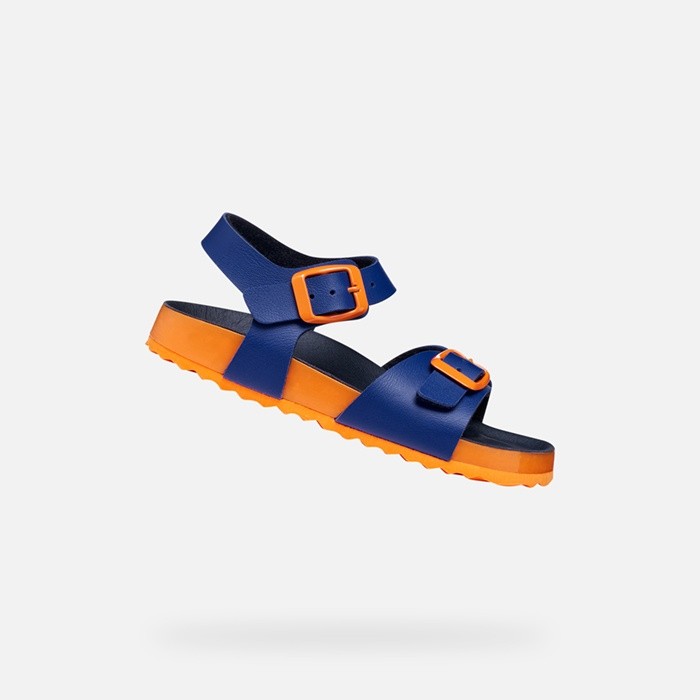 Open sandals GHITA JUNIOR Royal/Orange | GEOX
