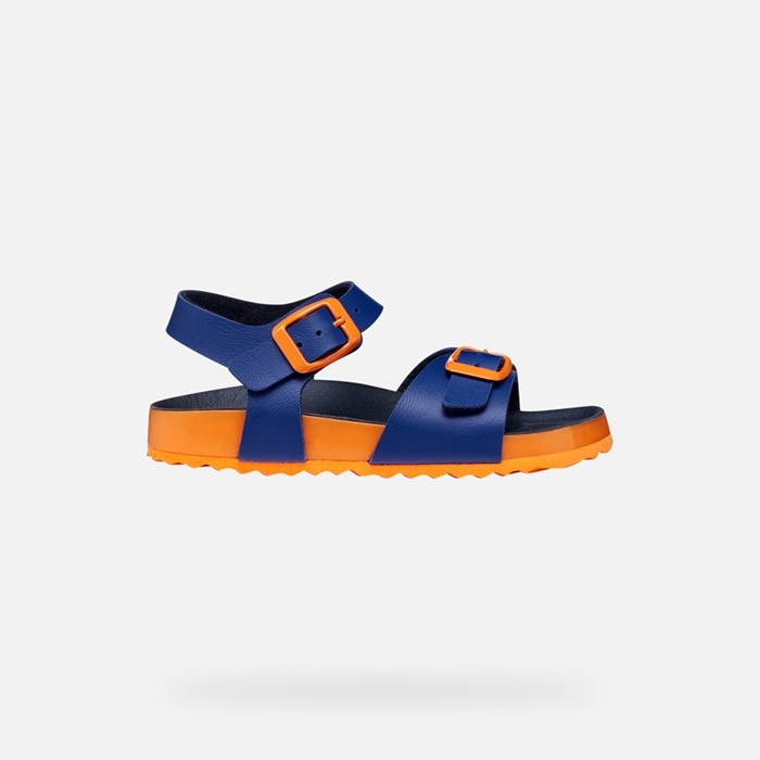 Open sandals GHITA JUNIOR Royal/Orange | GEOX