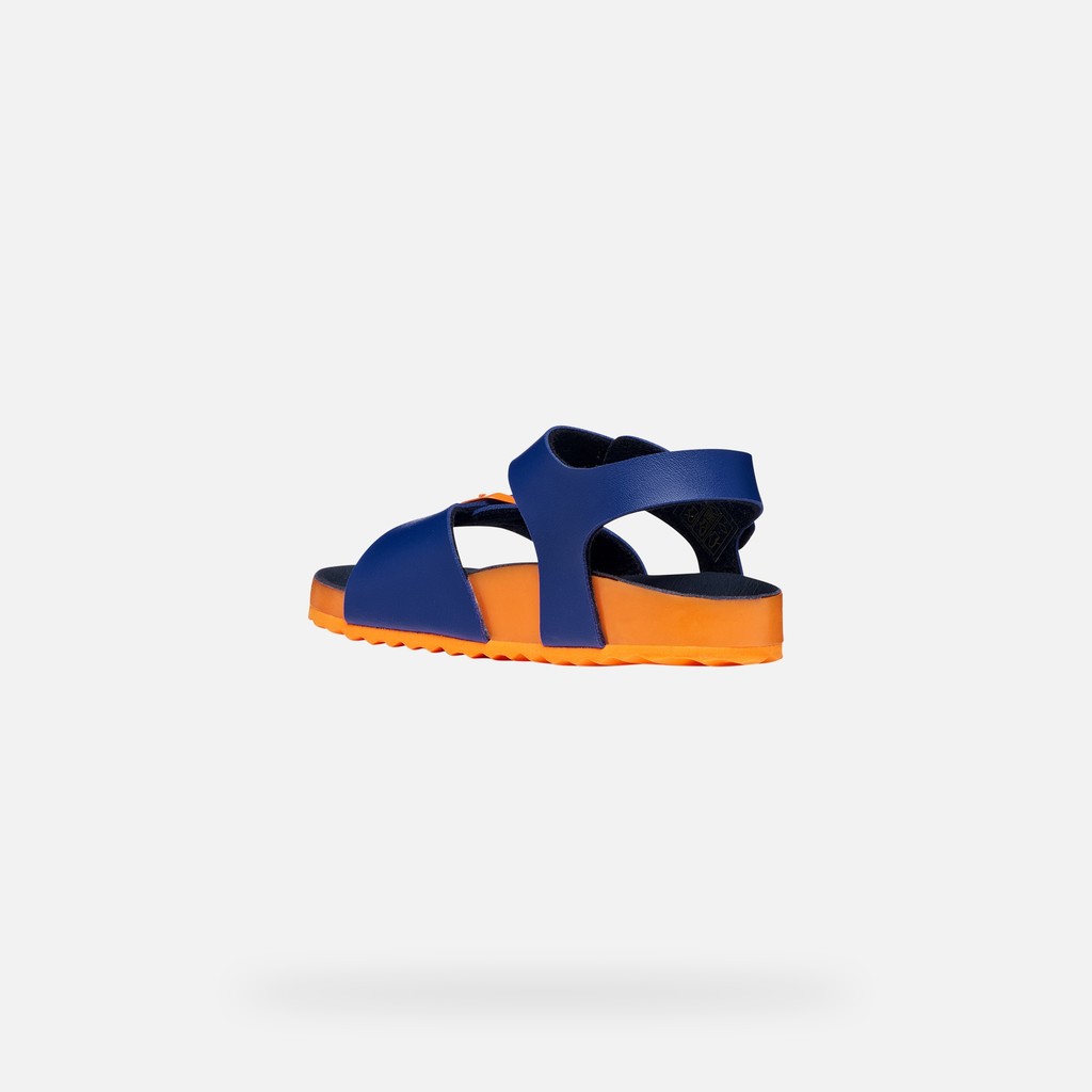 Open sandals GHITA JUNIOR Royal/Orange - image number 3 | GEOX