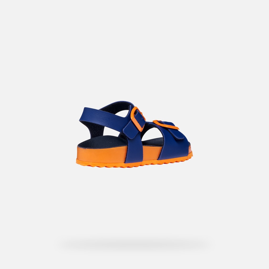 Open sandals GHITA JUNIOR Royal/Orange - image number 4 | GEOX