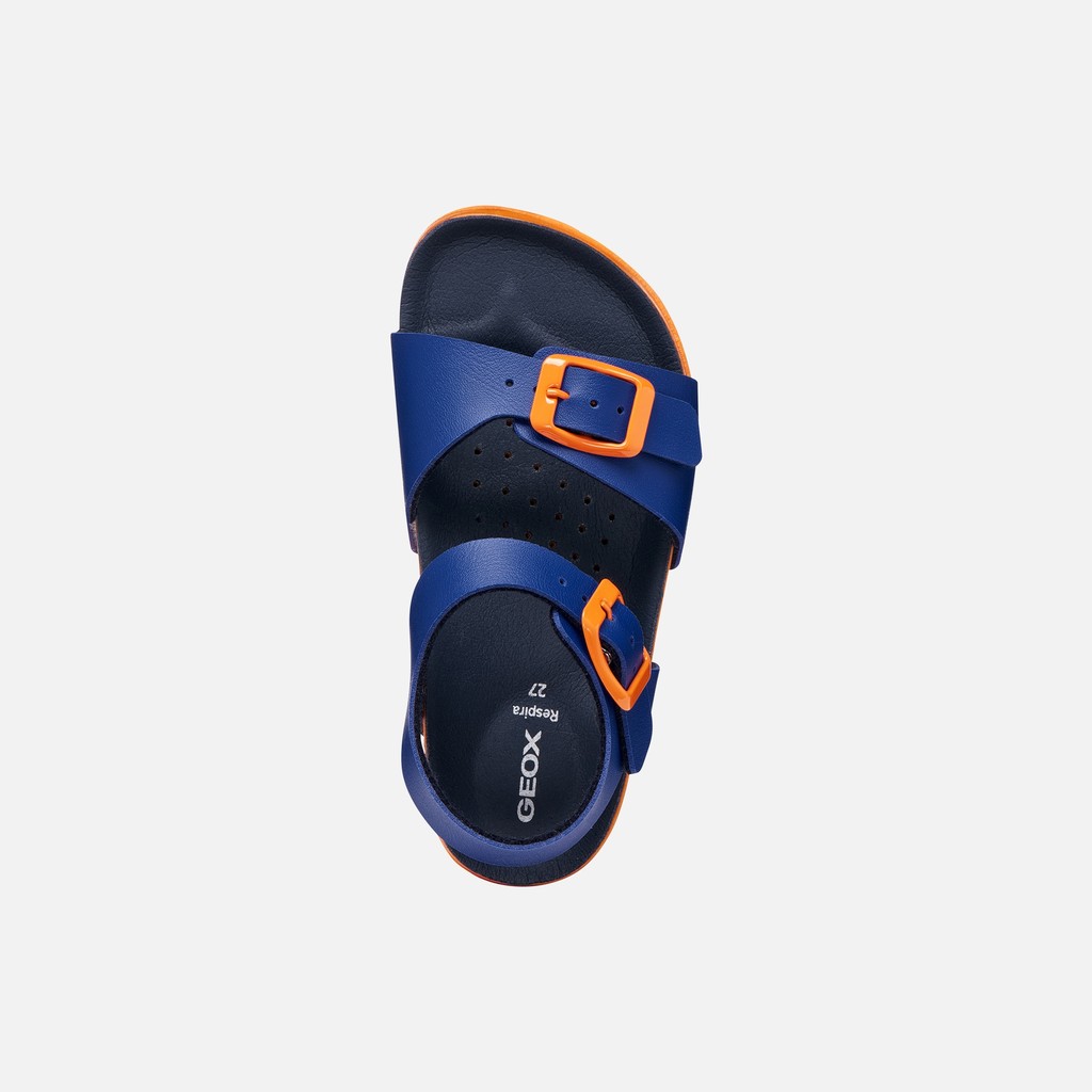 Open sandals GHITA JUNIOR Royal/Orange - image number 5 | GEOX