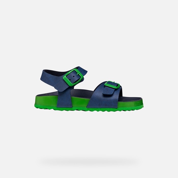 Open sandals GHITA JUNIOR Avio/Green | GEOX