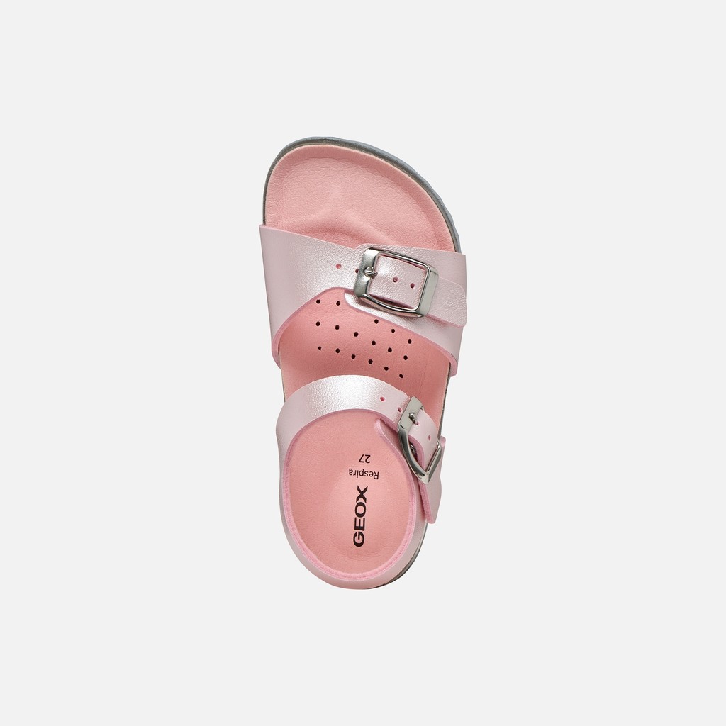 Sand&aacute;lias abertas ADRIEL J&Uacute;NIOR Rosa/Prata - image number 5 | GEOX