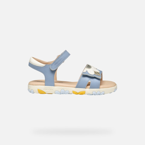 open sandals SANDAL HAITI GIRL Light Avio/White - image number 1 | GEOX