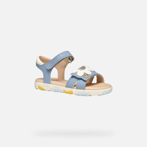 open sandals SANDAL HAITI GIRL Light Avio/White - image number 2 | GEOX
