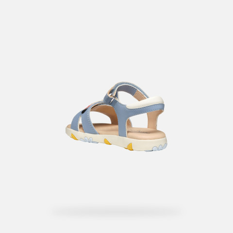 open sandals SANDAL HAITI GIRL Light Avio/White - image number 3 | GEOX