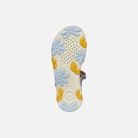 open sandals SANDAL HAITI GIRL Light Avio/White - image number 6 | GEOX
