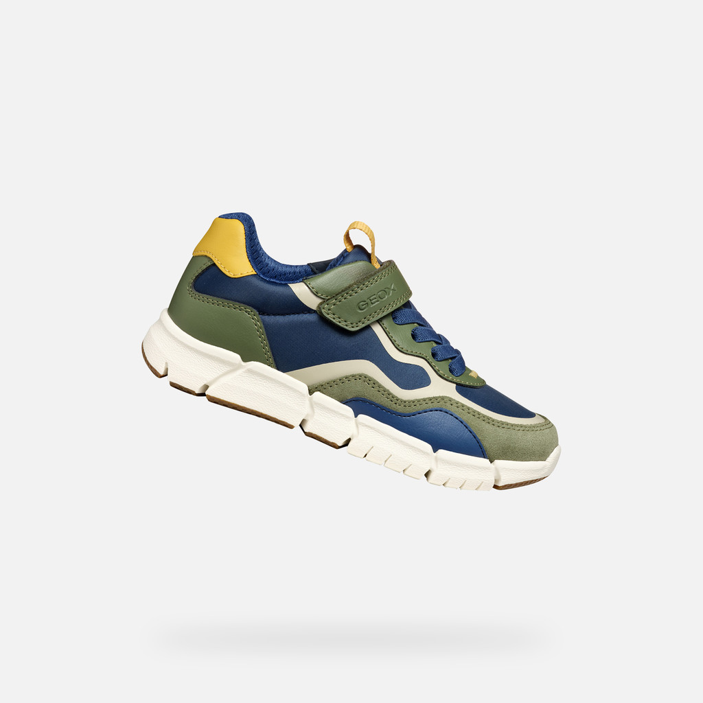 Niedrige sneakers FLEXYPER JUNGE Militärgrün/Blau | GEOX