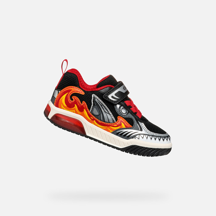 Shoes with lights INEK BOY Black/Red | GEOX