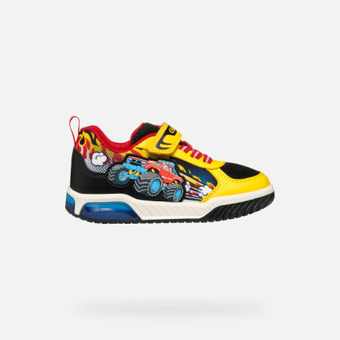 Shoes with lights INEK BOY Yellow/Red - image number 1 | GEOX