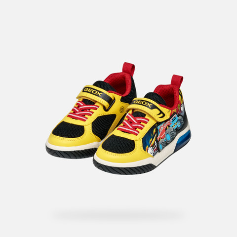 Shoes with lights INEK BOY Yellow/Red - image number 8 | GEOX