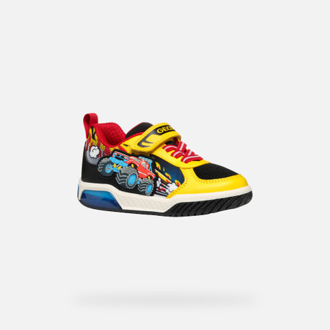 Shoes with lights INEK BOY Yellow/Red - image number 2 | GEOX