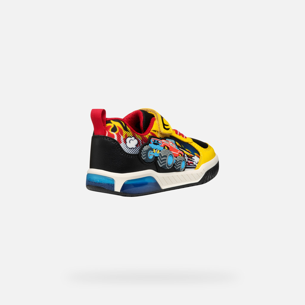 Shoes with lights INEK BOY Yellow/Red - image number 4 | GEOX