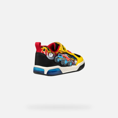 Shoes with lights INEK BOY Yellow/Red - image number 4 | GEOX