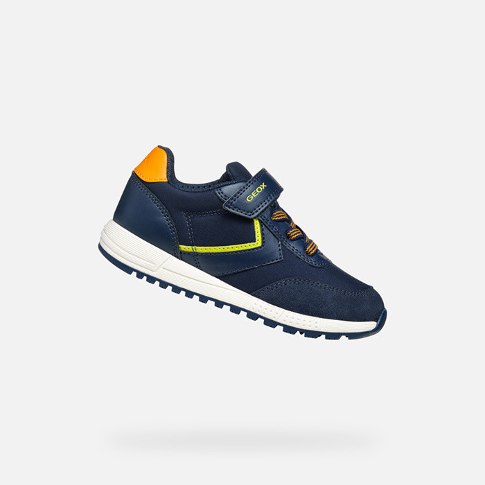 Low top sneakers ALBEN BOY Navy/Lime Green | GEOX