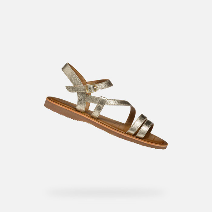 Open sandals SANDAL EOLIE GIRL Platinum | GEOX