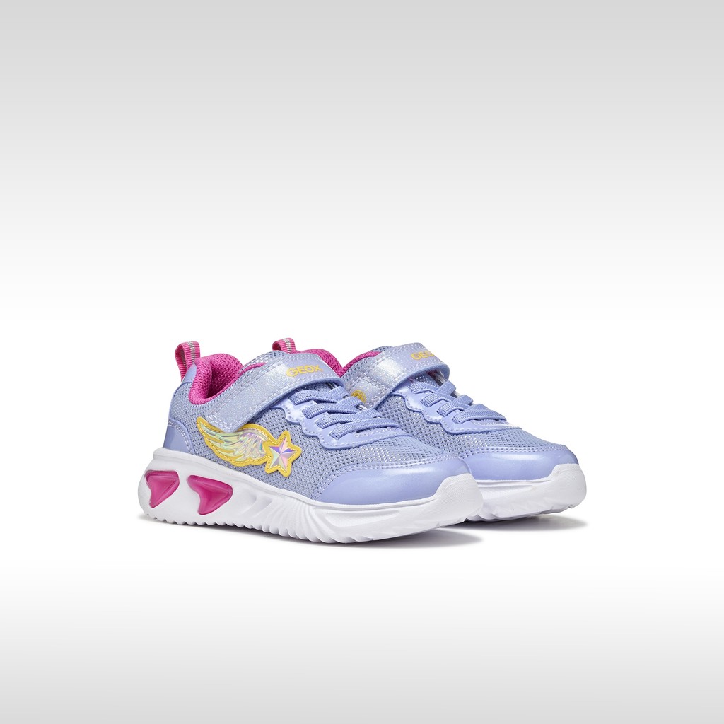 Shoes with lights ASSISTER GIRL Lavender/Fuchsia - image number 1 | GEOX