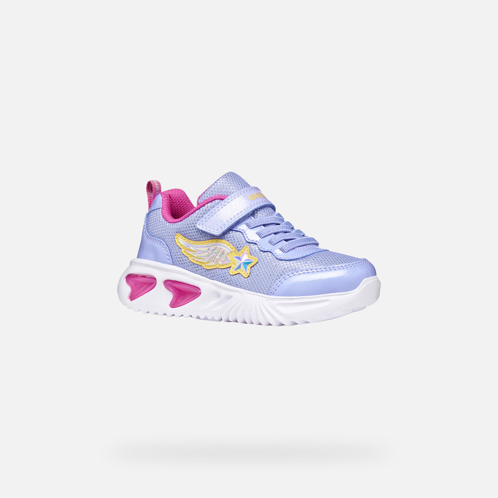 Shoes with lights ASSISTER GIRL Lavender/Fuchsia - image number 2 | GEOX