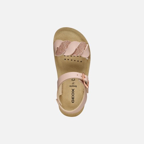 Open sandals SANDAL COSTAREI GIRL Light Rose - image number 6 | GEOX