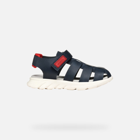 Closed toe sandals SANDAL AIRADYUM BOY Navy/Red - image number 1 | GEOX