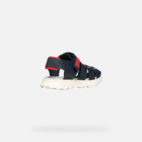 Closed toe sandals SANDAL AIRADYUM BOY Navy/Red - image number 4 | GEOX
