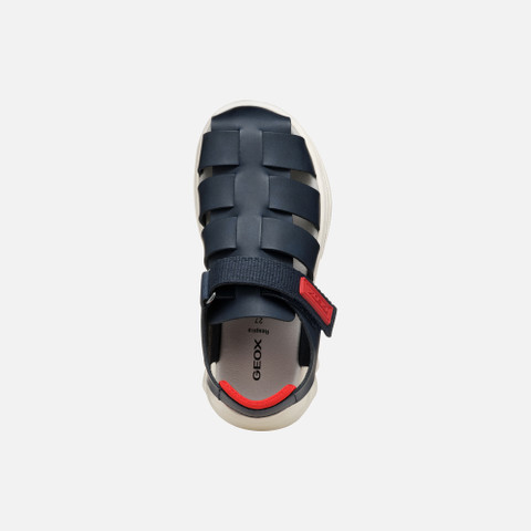 Closed toe sandals SANDAL AIRADYUM BOY Navy/Red - image number 5 | GEOX