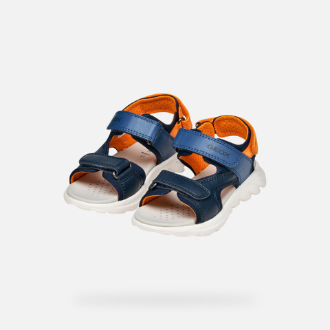 Sandals with straps SANDAL AIRADYUM BOY Navy/Orange - image number 7 | GEOX