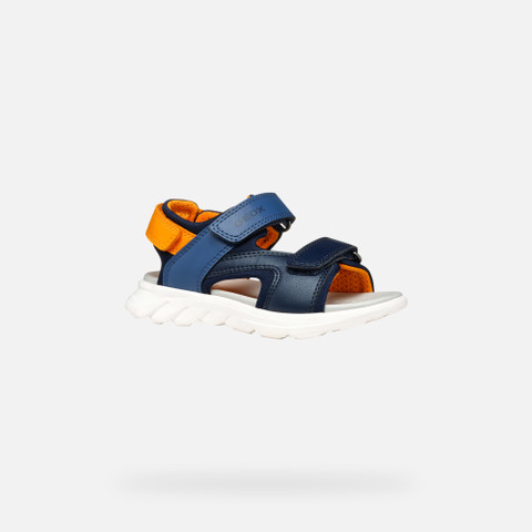 Sandals with straps SANDAL AIRADYUM BOY Navy/Orange - image number 2 | GEOX