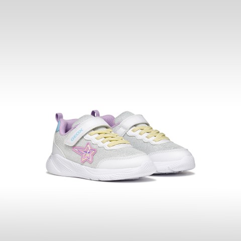 Canvas sneakers SPRINTYE GIRL White/Multicolor - image number 1 | GEOX