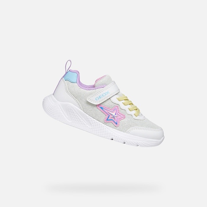 Leinensneaker SPRINTYE MÄDCHEN Weiß/Mehrfarbig | GEOX