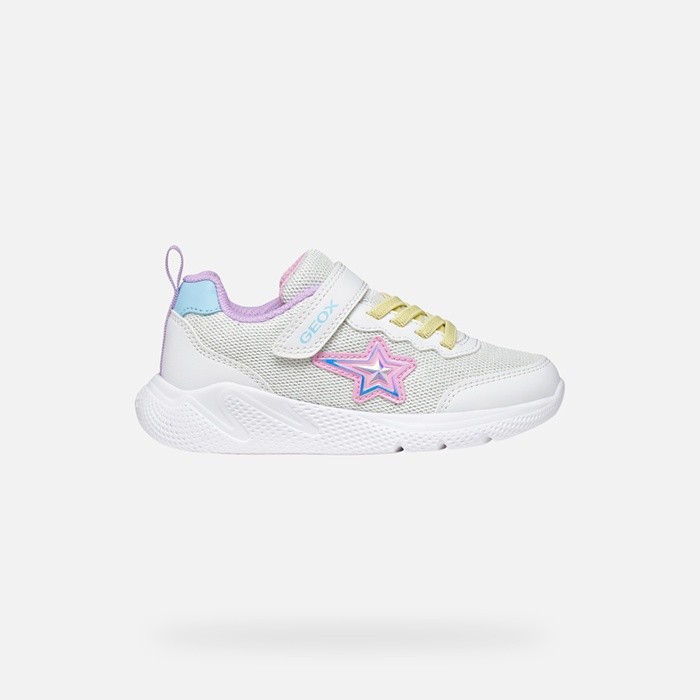 Sneaker in tela SPRINTYE BAMBINA Bianco/Multicolore | GEOX