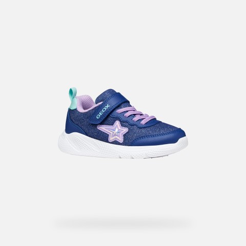 Canvas sneakers SPRINTYE GIRL Blue/Lilac - image number 2 | GEOX